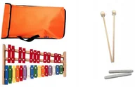 Akcesoria do perkusji - Dzwonki Chromatyczne 27-tonowe kolorowe + POKROWIEC + Klawes pomarańczowy - miniaturka - grafika 1