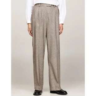 Tommy Hilfiger Spodnie flare fit z dodatkiem wełny - Spodnie sportowe damskie - miniaturka - grafika 1