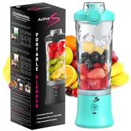 Blendery kielichowe - Turystyczny bezprzewodowy blender kielichowy | turkusowy - miniaturka - grafika 1