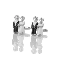Spinki do mankietów i krawatów - Spinki do mankietów para ślubna - mąż i żona EM 252 - EM Men's Accessories - miniaturka - grafika 1