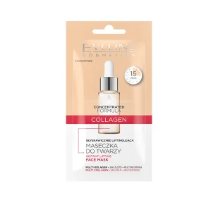 Eveline Concentrated Formula Collagen błyskawicznie liftingująca maseczka do twarzy 8ml - Maseczki do twarzy - miniaturka - grafika 1