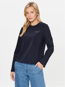 Bluzki damskie - Tommy Hilfiger Bluzka Mini Corp Logo WW0WW39784 Granatowy Relaxed Fit - miniaturka - grafika 1