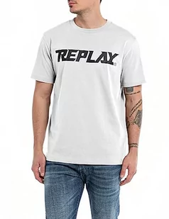 Replay T-shirt męski, Biały 001, 3XL - Koszulki męskie - miniaturka - grafika 1
