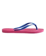 Klapki i japonki damskie - Havaianas Japonki damskie Slim Logo, Różowy Electric Pink, 41/42 EU - miniaturka - grafika 1