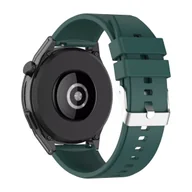 Akcesoria do smartwatchy - Zegarek Huawei GT Runner Pasek Wzmocniony Silikonową Srebrną Klamrą Zielony - miniaturka - grafika 1