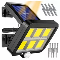 Lampy ogrodowe - LAMPA ULICZNA SOLARNA 120 LED 250 W Z CZUJNIKIEM RUCHU I ZMIERZCHU - miniaturka - grafika 1