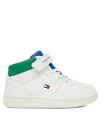 Buty dla chłopców - Tommy Hilfiger Sneakersy T1X9-34347-1355 M Biały - miniaturka - grafika 1