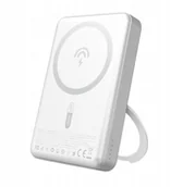 Powerbanki - Dudao K28 10000mAh PD 22.5W z MagSafe z metalową obudową i pierścieniem-podstawką - srebrny - miniaturka - grafika 1