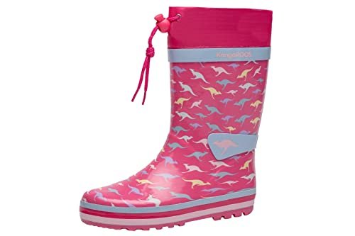 KangaROOS kalosze dziewczęce K-summerrain, różowy - Fandango Pink Kangaroo - 34 EU