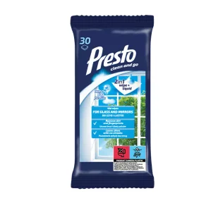 Presto HARPER HYGIENICS Nawilżane ściereczki do szyb i luster 30szt. (05900095011491) - Ściereczki, gąbki, czyściki - miniaturka - grafika 2