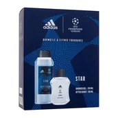 Wody po goleniu - Adidas UEFA Champions League Star Zestaw woda po goleniu 100 ml + żel pod prysznic 250 ml - miniaturka - grafika 1