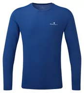 Koszulki sportowe męskie - RONHILL Koszulka biegowa z długim rękawem męska CORE L/S TEE niebieska - miniaturka - grafika 1