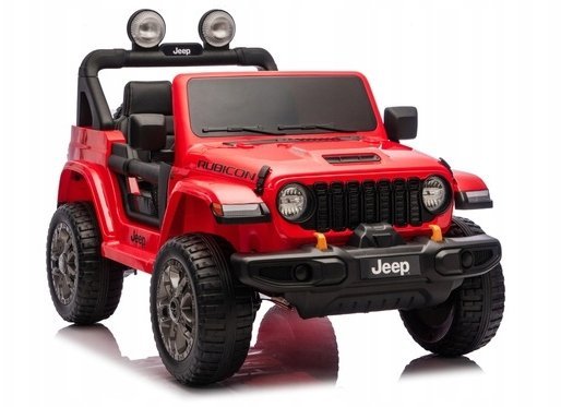 Lean Cars Pojazd Na Akumulator Jeep Rubicon 4x4 DK-JWR556 4x200W 24V Czerwony