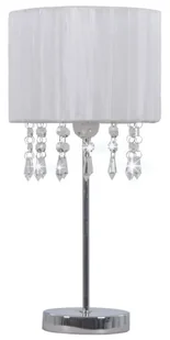 Biała lampka stołowa w stylu glamour - EX817-Ecaso - Lampy stojące - miniaturka - grafika 1