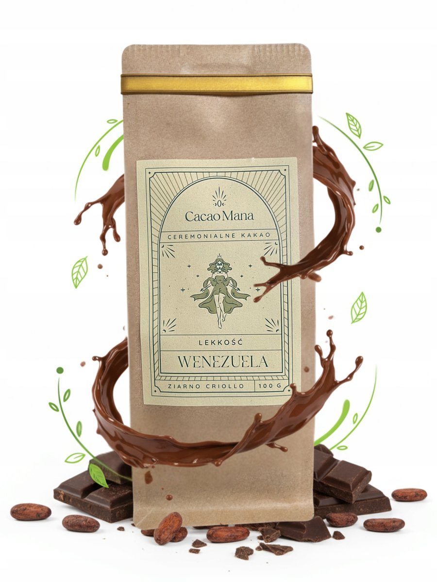 CacaoMana Wenezuela Lekkość 100 g Criollo Moc Siła KAKAO CEREMONIALNE