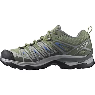 Salomon X Ultra Pioneer Aero Damskie buty trekkingowe, bezpieczne oparcie, stabilne i amortyzowane, dodatkowa przyczepność, Olej Zielony Rycynowy Szary Amparo Niebieski, 36 EU - Buty trekkingowe damskie - miniaturka - grafika 1