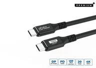 Kable komputerowe i do monitorów - Microconnect USB3.2CC015 kabel USB USB 3.2 Gen 2x2 0,15 m USB C Czarny - miniaturka - grafika 1