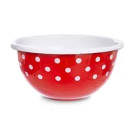 Miski i półmiski - Orion Miska emaliowana CZERWONA W GROCHY 12 cm 124774 - miniaturka - grafika 1