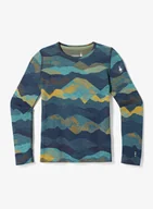 Bluzy dla chłopców - Bluza dziecięca Smartwool Classic Thermal Merino Base Layer Crew Boxed - blueberry mtn - miniaturka - grafika 1