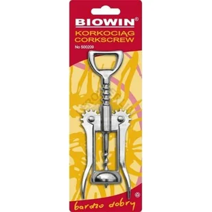 Biowin Korkociąg 500209 Srebrny 500209 500209 - Korkociągi i otwieracze - miniaturka - grafika 1
