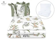 Pościel dla dzieci - MimiNu by Kieczmerski, Pościel 5 elementowa, 120x90 cm, SAFARI, ZIELONE - miniaturka - grafika 1