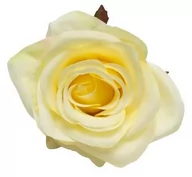 Sztuczne kwiaty - RÓŻA SZTUCZNA główka kwiatowa wyrobowa do STROIKA bukietu dekoracji ŻÓŁTA - miniaturka - grafika 1