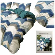 Pościel - POŚCIEL mikrofibra trójwymiarowa stylowa komplet 200x220 3 części HXDD - miniaturka - grafika 1