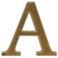 Akcesoria do drzwi - Litera aluminiowa "A" 105 mm brąz transparent - miniaturka - grafika 1