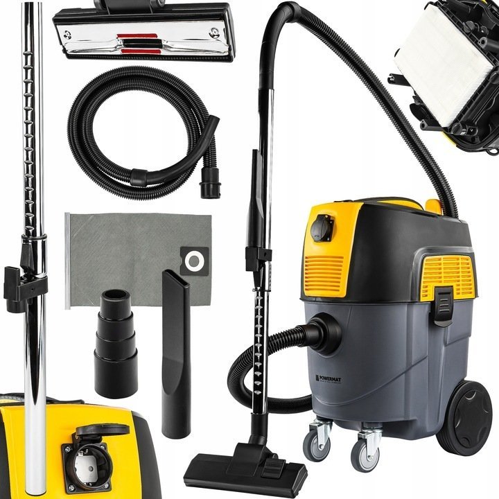 Powermat ODKURZACZ PRZEMYSŁOWY BEZWORKOWY 1600W