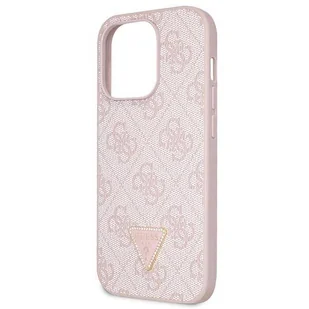Etui Guess GUHCP14LP4TDSCPP na iPhone 14 Pro - różowe Crossbody 4G Metal Logo - Etui i futerały do telefonów - miniaturka - grafika 7