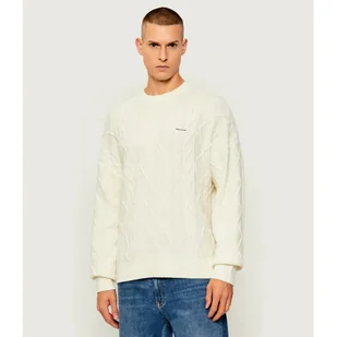 Guess Jeans Sweter Relaxed fit z dodatkiem wełny - Swetry męskie - miniaturka - grafika 1