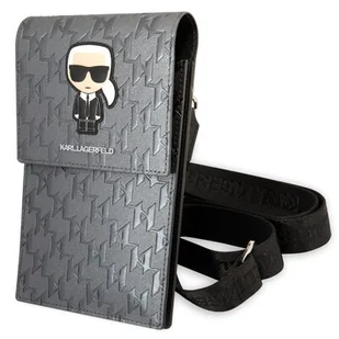 Karl Lagerfeld Etui uniwersalne / wsuwka 170 x 90 mm silver Ikonik Karl Monogram Patch - Etui i futerały do telefonów - miniaturka - grafika 1