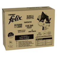 Mokra karma dla kotów - Megapakiet Felix, 80 x 85 g - Rybne smaki (tuńczyk, łosoś, dorsz, czarniak) - miniaturka - grafika 1