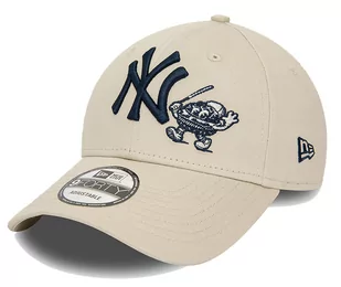 Czapka z daszkiem NEW ERA NY Yankees Food Character 9FORTY beżowa - Czapki damskie - miniaturka - grafika 1