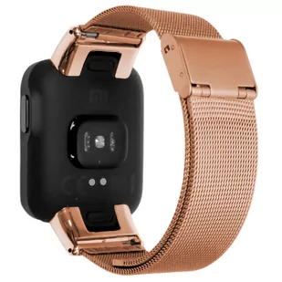 Pasek Opaska Metalowa Do Xiaomi Mi Watch Lite (Różowo-Złoty) - Akcesoria do pulsometrów i zegarków sportowych - miniaturka - grafika 1