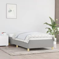 Łóżka - Lumarko Rama łóżka, jasnoszara, 80 x 200 cm, tapicerowana tkaniną - miniaturka - grafika 1