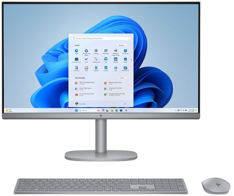 Komputer HP Komputer All-In-One HP 27-cs0003na / B0XF0EA / Ultra 7 / 32GB / 1TB / Intel Arc / 4K UHD / Win 11 / Srebrny