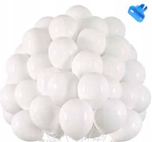 50 Szt Balony Matowe Białe Duże 30 Cm Pastelowe Mocne Wesele Chrzest - Wesele i ślub - miniaturka - grafika 1
