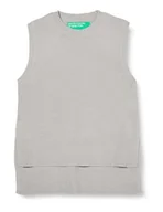 Kamizelki damskie - United Colors of Benetton Kamizelka damska sweter, Szary Melange Średni 501, L - miniaturka - grafika 1