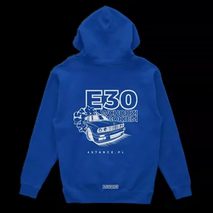 Bluza z kapturem BMW E30 Wchodzi bokiem niebieska-XL - Odzież do sportów motorowych - miniaturka - grafika 1