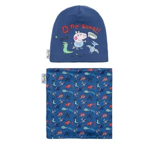 Komplet czapka i komin Peppa Pig ACCCS-AW24-110PP Granatowy - Czapki dla dzieci - miniaturka - grafika 1