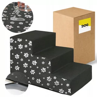 Schodki Schody Podest dla psa lub kota 3 stopnie 30 cm - Szary + Łapki - Pozostałe akcesoria dla psów Schodki Schody Podest dla psa lub kota 3 stopnie 30 cm - Szary + Łapki - Pozostałe akcesoria dla psów - miniaturka - grafika 1