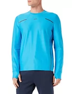 Bluzy męskie - BOSS Salbo męska bluza gimnastyczna, Otwarty niebieski 489, S - miniaturka - grafika 1