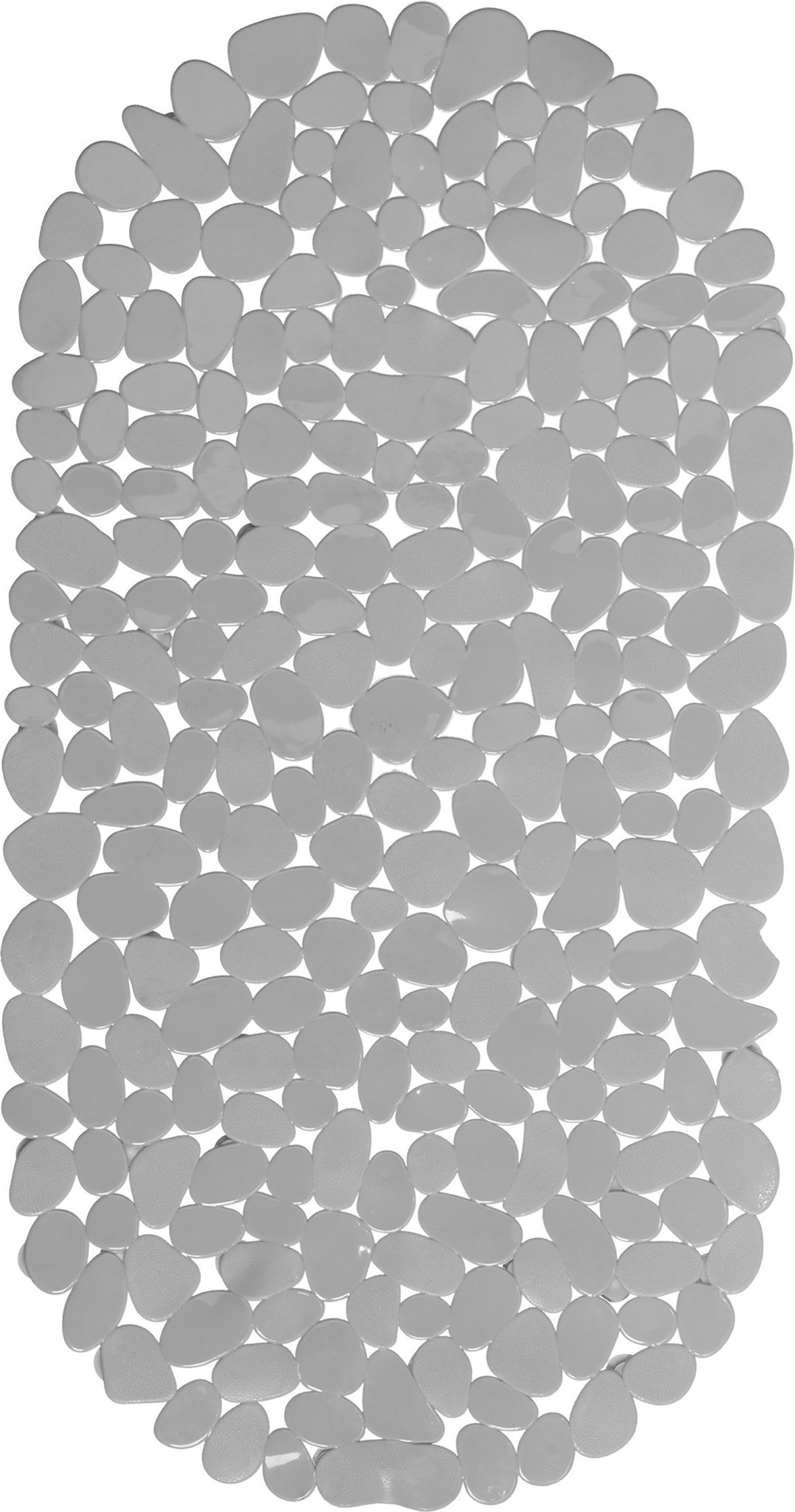 Relaxdays mata do kąpieli o wyglądzie kamienia, antypoślizgowa mata do kąpieli z przyssawkami, zmywalna mata antypoślizgowa, 36 x 68 cm, szara, 1 szt