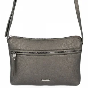 Uniwersalna Listonoszka Damska firmy David Jones Ciemno Srebrna - Torebki damskie - miniaturka - grafika 1