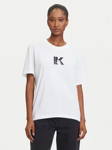 Karl Lagerfeld Jeans T-Shirt A3W17094 Biały Regular Fit - Koszulki i topy damskie - miniaturka - grafika 1