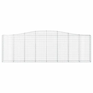 VIDAXL Kosze gabionowe, 2 szt, 400x30x120/140 cm, galwanizowane żelazo - Ogrodzenia - miniaturka - grafika 5