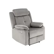 Fotele - Fotel Wypoczynkowy Rozkładany Loris Popiel Halmar - miniaturka - grafika 1