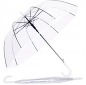 Parasole - PARASOL PRZEZROCZYSTY ŚLUBNY PARASOLKA NA ŚLUB DUŻY do zdjęć 110cm ślub XL - miniaturka - grafika 1