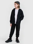 Spodnie i spodenki dla chłopców - 4F Spodnie dresowe joggery chłopięce - czarne 122 (6-7 lat) - miniaturka - grafika 1